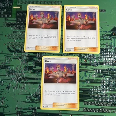 Kiawe 116/147 Burning Shadows Pokemon Card Trainer Non-Holo Supporter 3 - Image 1 of 4