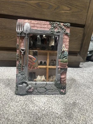 Vintage 1994 Figi Graphics Garden Shed Mirror Heavy Hanging - Image 1 of 4