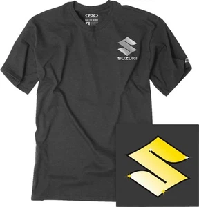 Factory Effex Suzuki Bling Mens Short Sleeve T-Shirt Charcoal - Picture 1 of 1