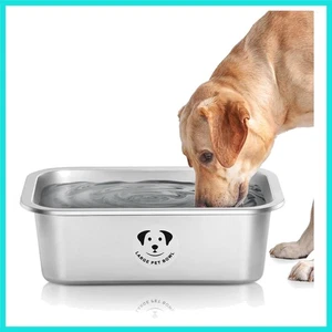 Cuencos de acero inoxidable para perros grandes, cuencos de comida de metal de alta capacidad para perros,... - Imagen 1 de 9