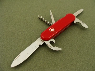 VINTAGE WENGER DELEMONT SWITZERLAND SWISS ARMY POCKET KNIFE MULTI BLADE KNIVES - Image 1 of 4