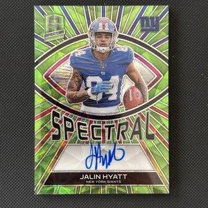 2023 Spectra Jalin Hyatt Neon Green Prizm Spectral Autograph Auto /35 Giants - Bild 1 von 4