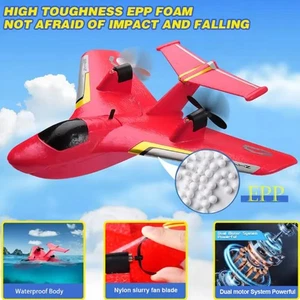 ZY425 RC Plane 2.4G 2CH Remote Control Flying Glider With LED Lights Fall Resist - Picture 1 of 6
