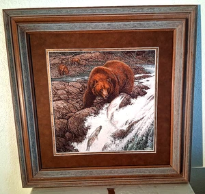 Bev Doolittle - Orso Vero - Doppio opaco e incorniciato - Foto 1 di 3