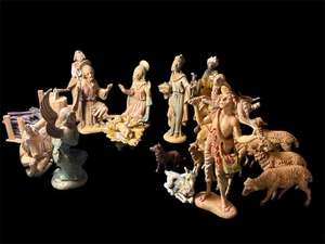 Alte Krippenfiguren 10cm Set Italy Depose Fontanini Jesus Heiliges Paar Hirten - Bild 1 von 21