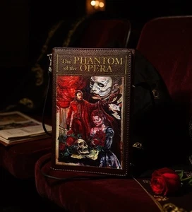 Phantom Of The Opera Bag Crossbody Strap Purse Book Handbag Well Read Co - Picture 1 of 8