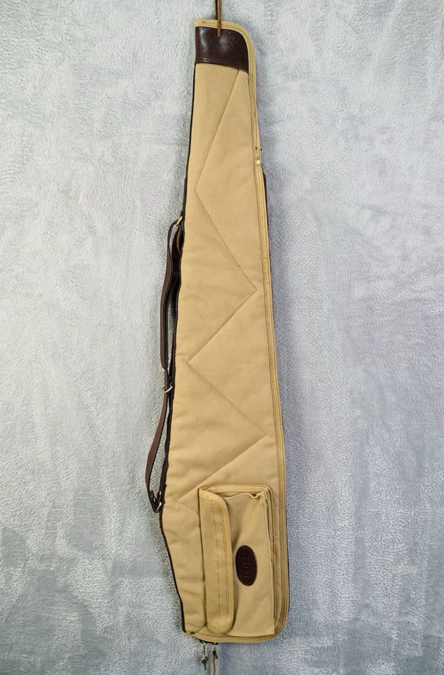 "Vt Boyt 46"" Estuche para pistola de cuero de lona acolchada con alcance para rifle tostado/verde con bolsillo" Foto 1 de 4