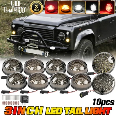 10PCS For Land Rover Defender 1990-2015 2016 Complete LED Light Upgrade Kit Lamp - Image 1 of 4