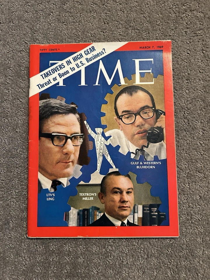 Time Magazine March 7, 1969;  Takeovers In High Gear. Nixon In Europe. - Image 1 of 4