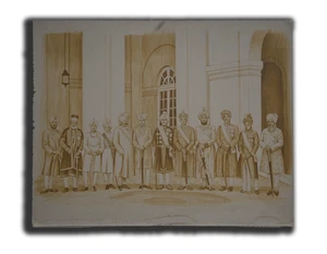 Chamber of Prince Handmade Miniature Portrait Painting 8.5 x 12.25 in "PN1483" - Picture 1 of 3