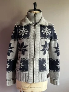 Superdry Hombre Cárdigan Talla M Gris Lana Grueso Punto Pesado Cremallera Completa Jersey - Imagen 1 de 15