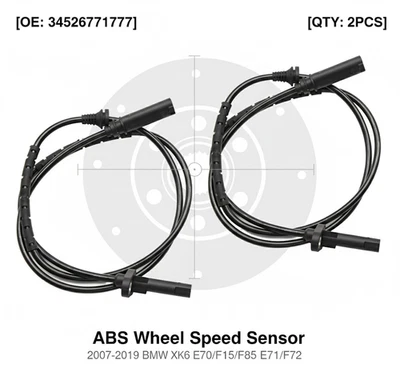Sensor de velocidad de rueda ABS fabricante de equipos originales para BMW X5 X6 2007-2019 34526771777 1 AÑO de garantía Foto 1 de 4