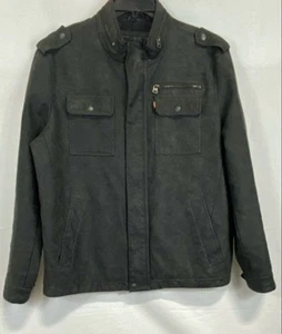 Levi's Mens Black Solid Moto Jacket - Size XL - Picture 1 of 9