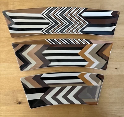 Набор из 3 закусочных тарелок Missoni For Target с зигзагообразным шевронным узором - Изображение 1 из 4