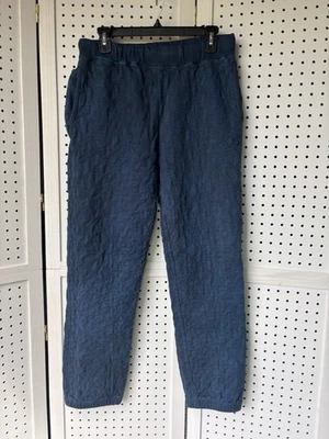 10 calças de moletom jogger acolchoadas profundas azul marinho tamanho médio adulto 100% algodão - Imagem 1 de 4