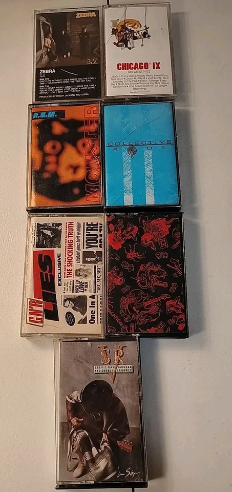 Metal Rock Alternative Vintage 80s/90s Cassette Lot of 7 Tapes Guns & Roses Etc. - Image 1 of 4
