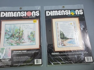 2 Dimensions No Count Cross Stitch Kit Footprints 3102 Woodland Stream 3960 - Picture 1 of 10