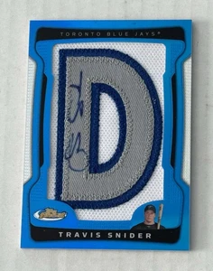 Travis Snider 2009 Topps Finest Letter D Patch Auto RC 14/25 Toronto Blue Jays🔥 - Picture 1 of 4