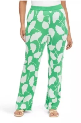 Pantalones suéter-tejido verde cintura alta Diane von Furstenberg for Target - XXS Foto 1 de 3