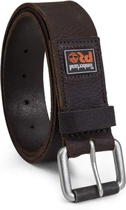 Timberland PRO Men's 38mm Genuine Full Grain Leather Rubber Patch Belt