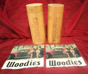 Woodies Bambus Sonnenbrillenetui 2er Set mit Putztüchern W02 E - Bild 1 von 2