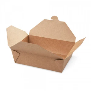 200 Braune Faltboxen Asiaboxen 220x160x65 mm 2100ml Foodboxen Pommesboxen - Bild 1 von 2