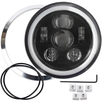 Eagle Lights 7" Black Halo LED Headlight Kit for Ducati Monster Models S2 S4 600 - Image 1 of 4