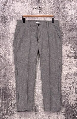I Love Ugly Pants Medium Mens Slim Kobe Wool Tweed Pleated Trouser - Image 1 of 4