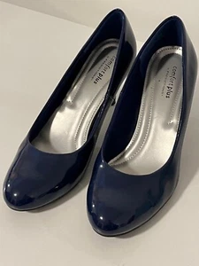 Comfort Plus by Predictions, Women's Navy Blue Pumps, 3" Heel, Size 9 - Picture 1 of 3