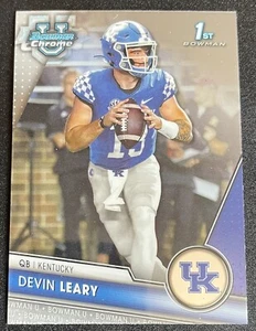 Devin Leary 1st 2023 Bowman U Chrome #56 Kentucky Ravens NFL Draft Rookie - Bild 1 von 2