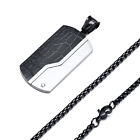 Stylish Dog Tag Neklaces For Men Jewelry Stainless Steel Geometric Pendant