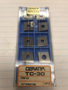 10 pcs.  CNMA431 TC30 KYOCERA CERATIP INSERT (loc stk) - Picture 1 of 1