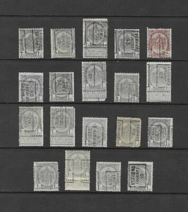 Bélgica precanceladas: sello de mano/rodillo; Verviers (Ouest) 1902-1910; 19 diferentes - Imagen 1 de 1