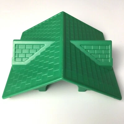 Lincoln Logs Roof Replacement Part Green Plastic M-7328-4 Toy 1998 Hasbro - Image 1 of 4