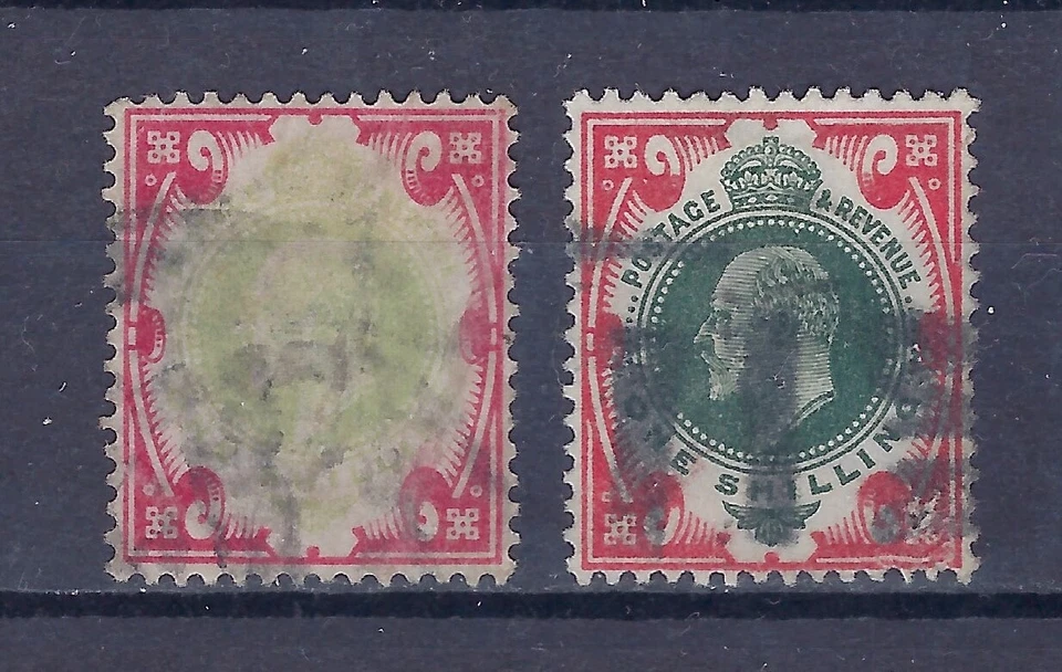 GB  "KE VII Two 1sh   Sc#298" Shades  CV $100 (GB298)* - Image 1 of 1