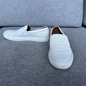 Zapatillas Aquatalia para mujer Alisha de cuero deslizantes tejidas blancas talla 8,5 Italia - Imagen 1 de 12