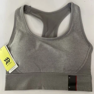 NWT - All in Motion Women's Medium Support Seamless Racerback Bra - Plus 1X Grey - Picture 1 of 12