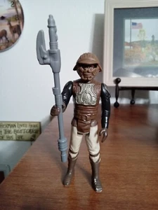 Vintage Star Wars 1983 LILI LEDY Lando Skiff Guard Figur komplett GOLDISH ARMOR - Bild 1 von 24