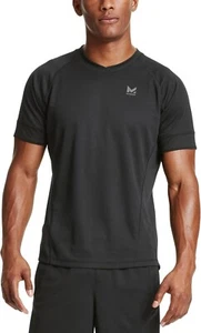 Mission Men's T-Shirt Alpha VaporActive Proton Short Sleeve Tee Top Black - Picture 1 of 2