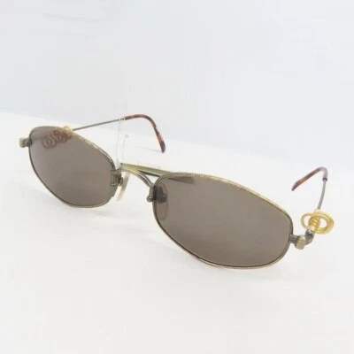 Gafas de sol Jean Paul Gaultier 56-5101 JPG marco dorado lentes grises con anillo dorado Foto 1 de 4