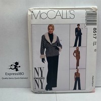 Vintage McCalls 6201 Pattern Jacket Skirt Jones New York Size 8-12 Top UNCUT Pants
