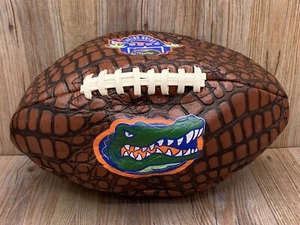2008 National Champions UF Florida Gators Faux Gator Skin Football TEBOW - Picture 1 of 6