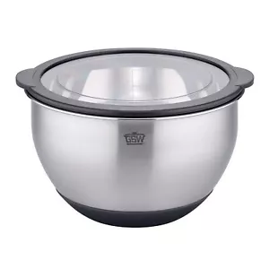 Ciotola cucina GSW PRIMO in acciaio inox con coperchio trasparente 20 cm - Foto 1 di 1