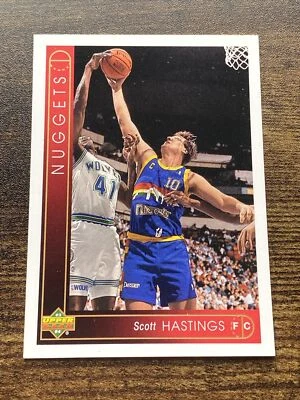 1993-94 Upper Deck Denver Nuggets Basketball Card #88 Scott Hastings L10081* - Image 1 of 2