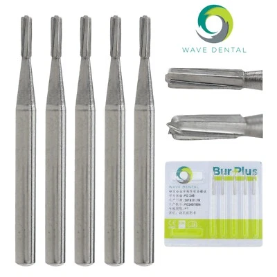 Brocas de carboneto de tungstênio dental Wave FG245 aderência de fricção para peça de mão de alta velocidade - Imagem 1 de 4