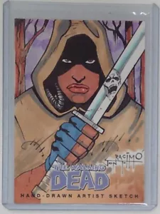 JUEGO 2 DE TARJETAS DE DIBUJO CÓMICO DE WALKING DEAD: MICHONNE ARTIST JON RACIMO JR05 - Imagen 1 de 2