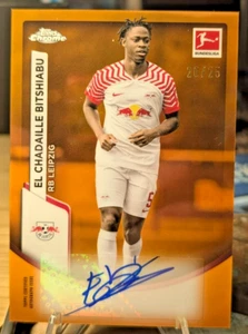 El Chadaille Bitshiabu 23/24 Topps Chrome Bundesliga Orange Auto #ed 20/25 - Picture 1 of 2