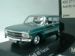 WOW ESTREMAMENTE RARO AUDI 60 F103 1.5L 3DRS VARIANTE 1969 VERDE 1:43 MINICHAMPS-100 - Foto 1 di 3