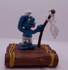 SUPERPUFFI - SMURFS  da BARBAPUFFO - 40246 Puffo  Zattera  FloB  hong kong RARE - Imagen 1 de 2