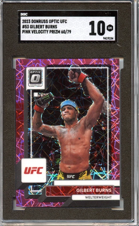 2023 Optic Gilbert Burns Pink Velocity /79 SGC 10 - Image 1 of 1